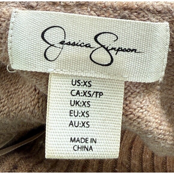 Women’s Brown Flecked Slouchy Turtleneck Sweater Dolman Sleeve Quiet Luxury XS - Picture 6 of 9